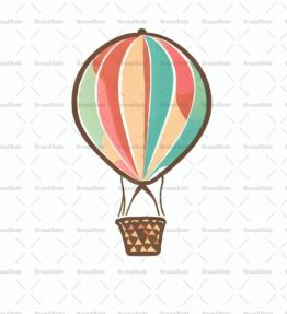 Verspielter Heißluftballon